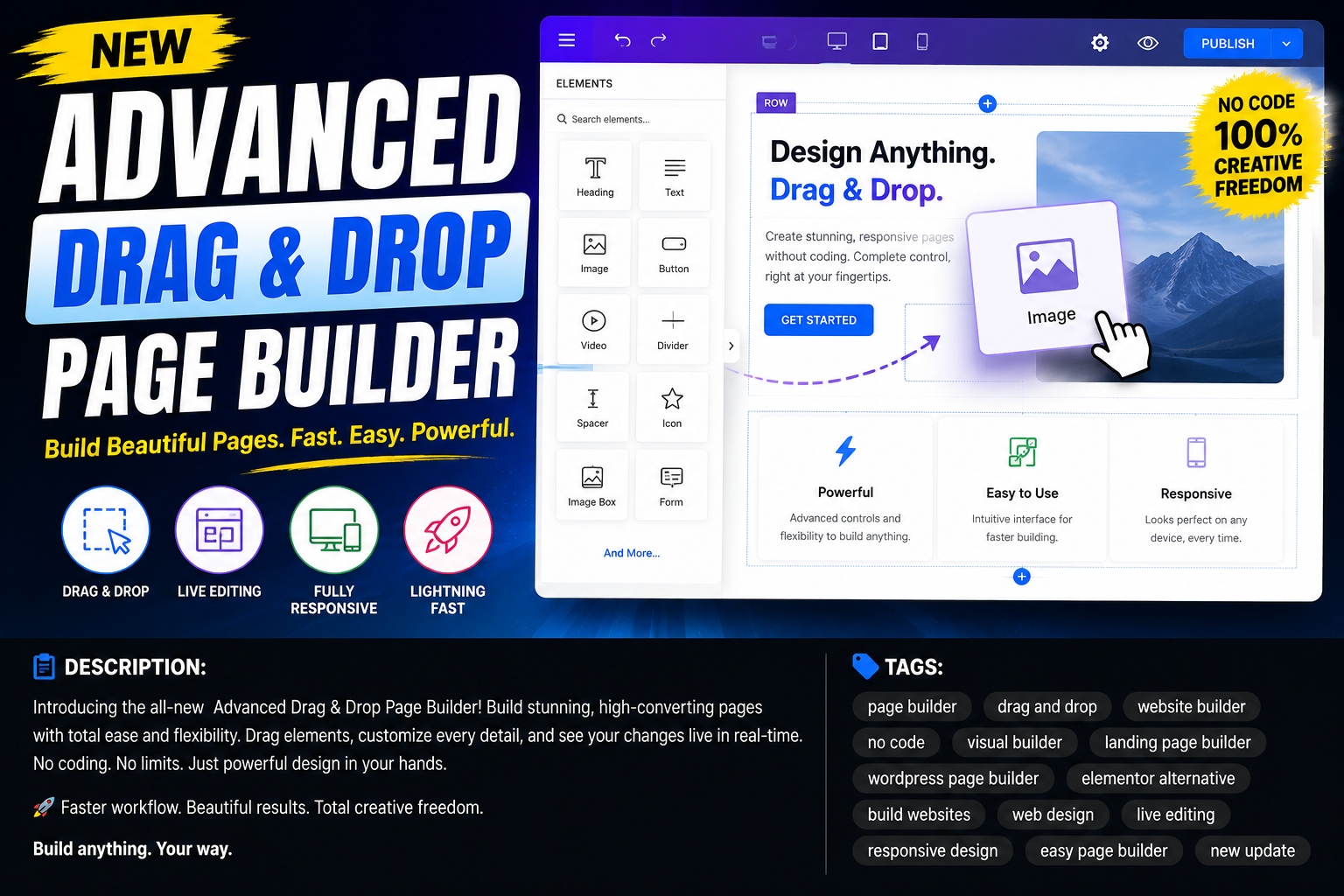 Advanced Drag & Drop Page Builder